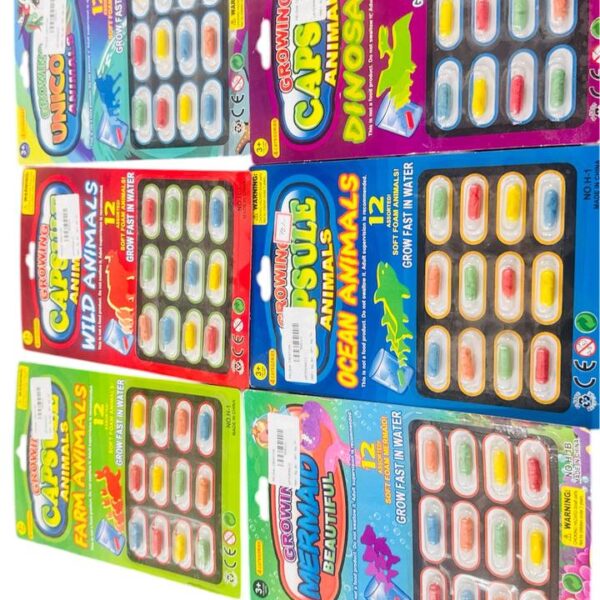 Growing Capsule Toys for Kids – Magic Water Grow Animals Capsule Set (12 pcs)